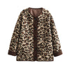 Sheerly  Lamb Fur Leopard Coat