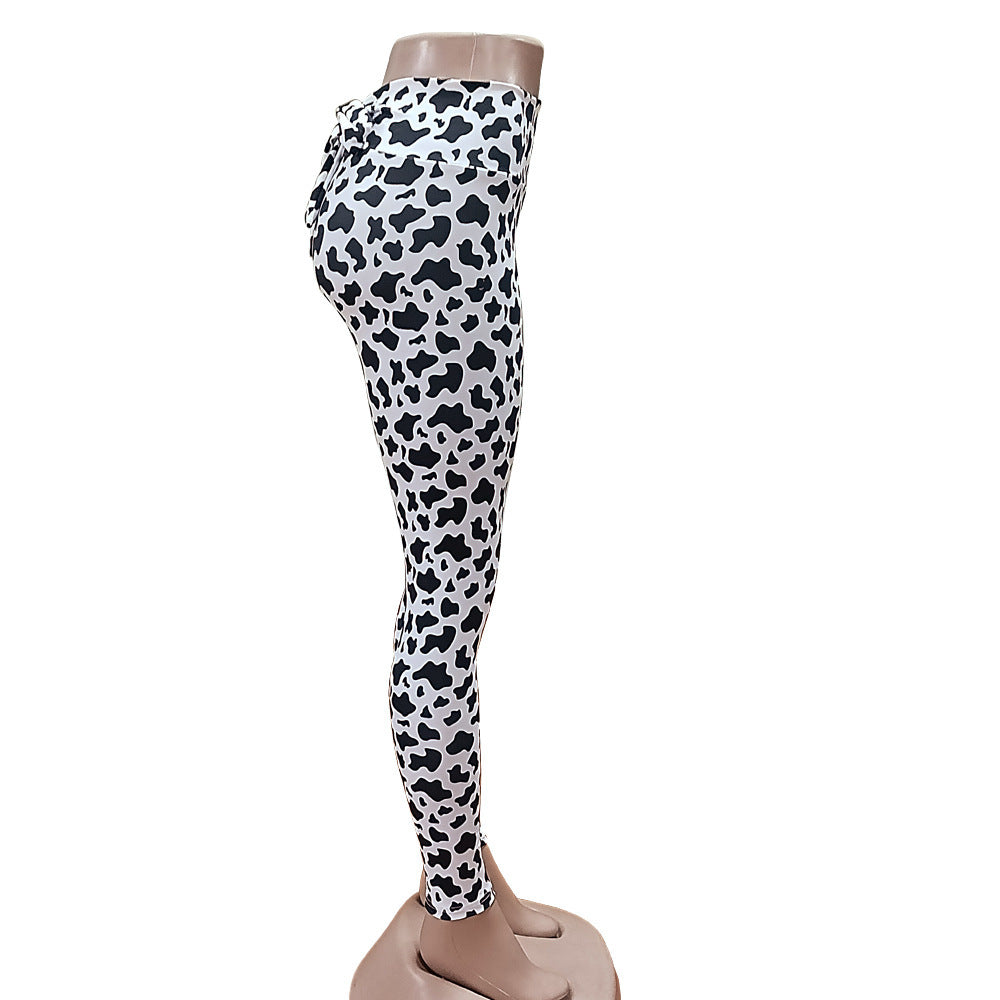 Fun Cow Print Yoga Pants