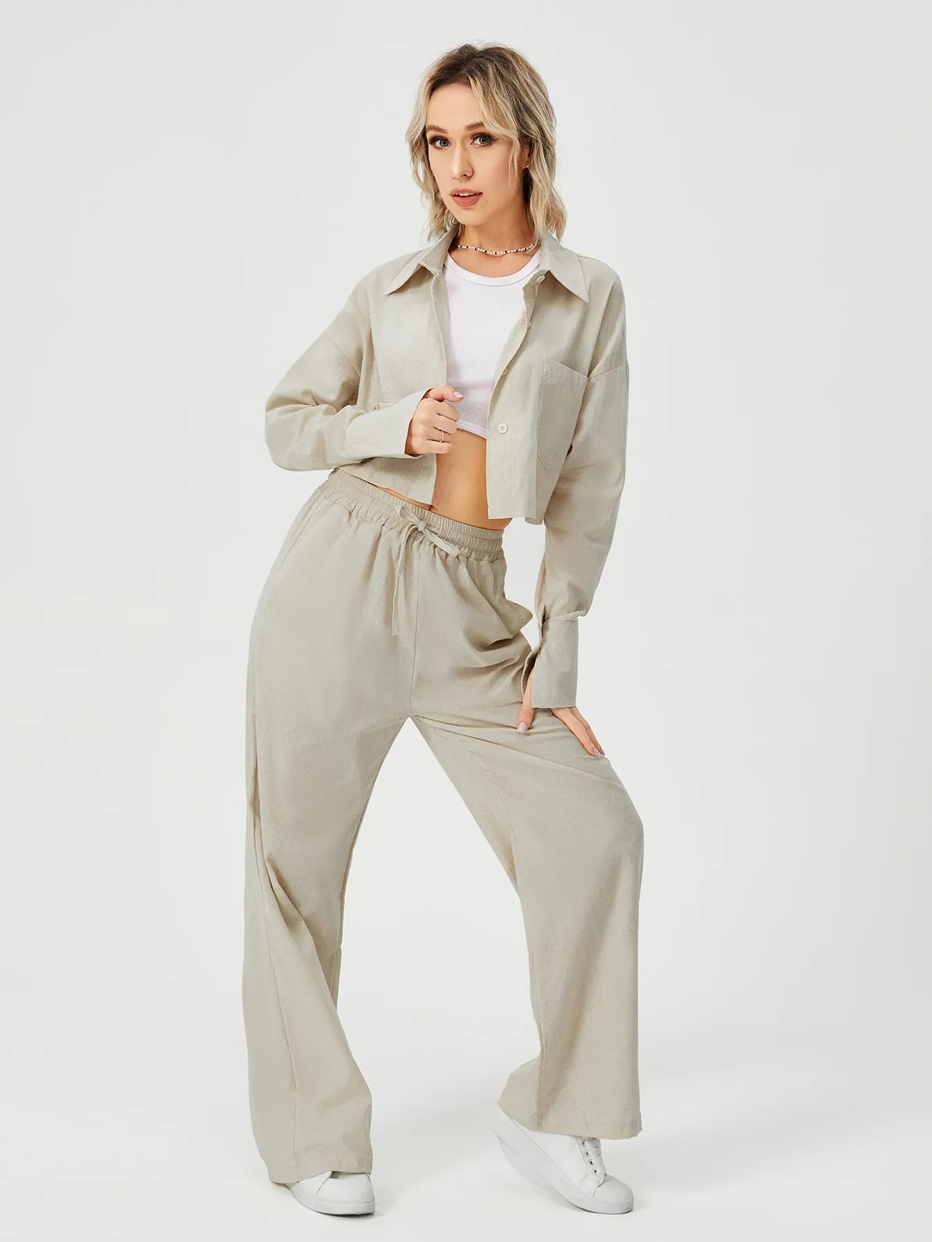 On Tour Poplin Pajama Set