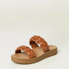 WILD DIVA Woven Dual Band Platform Sandals