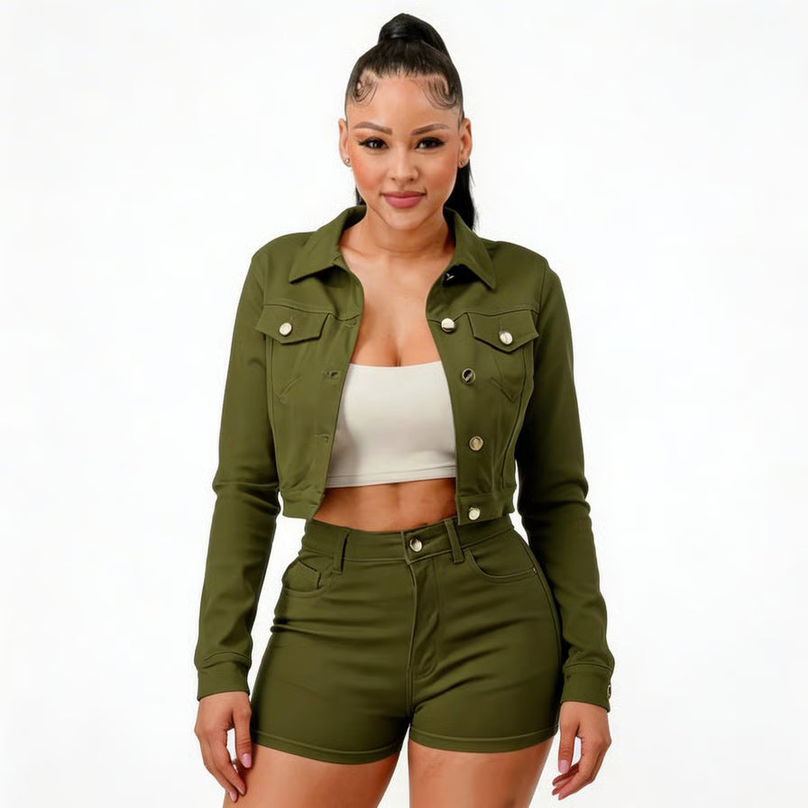 Off-Duty Cargo Cropped Jacket