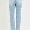 RISEN Tummy Control High Rise Straight Pin Tuck Jeans