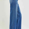 RISEN High Rise Wide Leg Jeans With Cuffed Hem