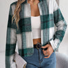 Chic Elegant Plaid Long Sleeve Coat