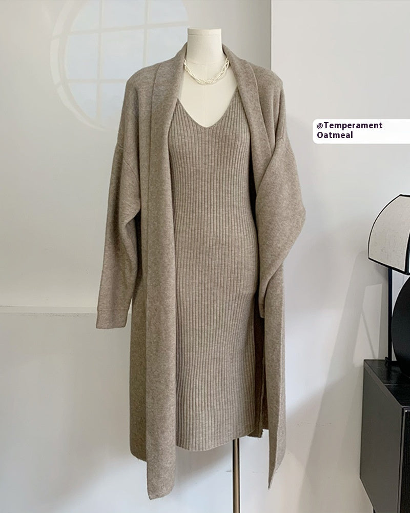 Macaron Cozy Vest & Cardigan Set"