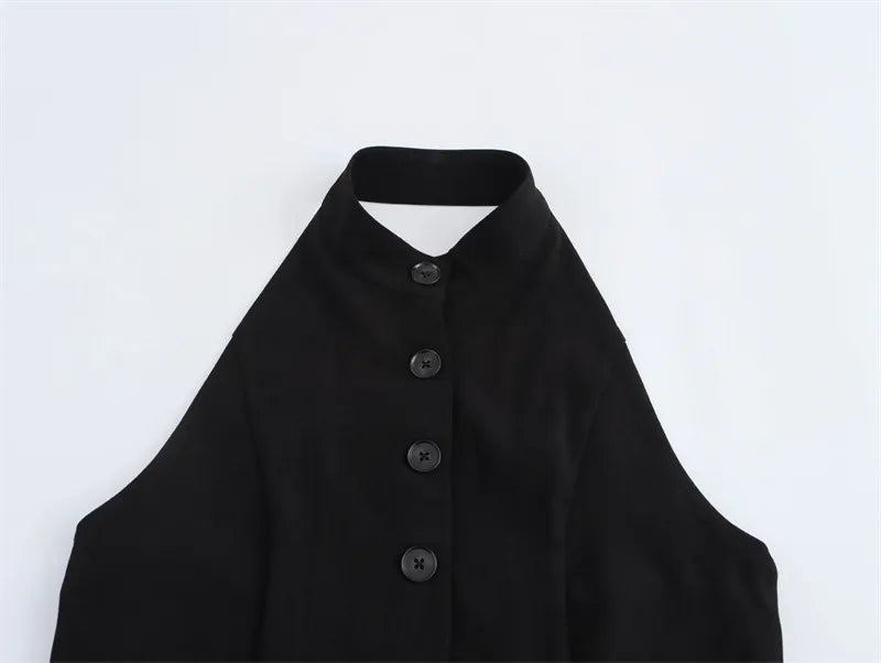 Sweet Breeze – Neckholder-Weste &amp; Schlitzrock-Set 