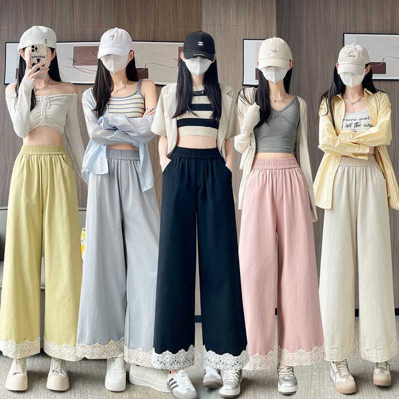 Phyna  Lace Wide-leg Pants