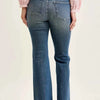 Judy Blue Mid Rise Flare Jeans with Front Flap Pockets