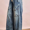 BiBi Baggy Barrel Jeans With Cargo Pockets