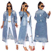 Long Sleeve Raw Hem Denim Jacket