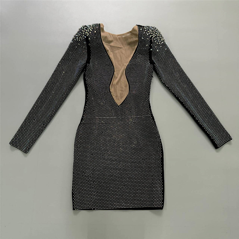 Robe sexy à strass