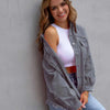 Distressed Drop Shoulder Denim Jacket