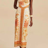 Floral Print Halter Neck Maxi Dress