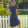 Robe midi plissée à pois élégante – Tenue de bureau et de soirée chic