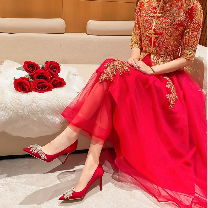 Scarlet Bride Heels"