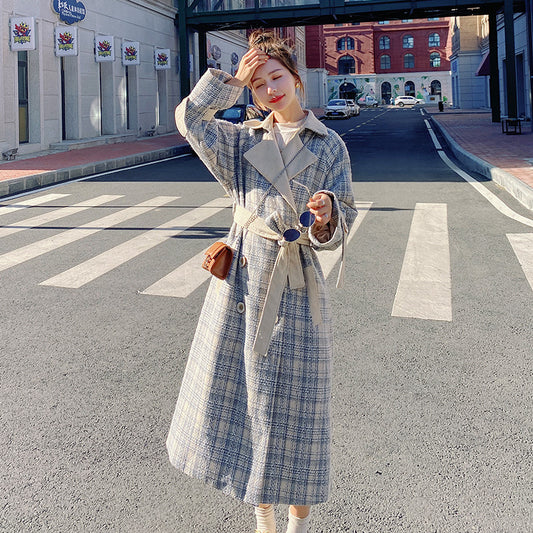 Bellany Blue Plaid Woolen Jacket