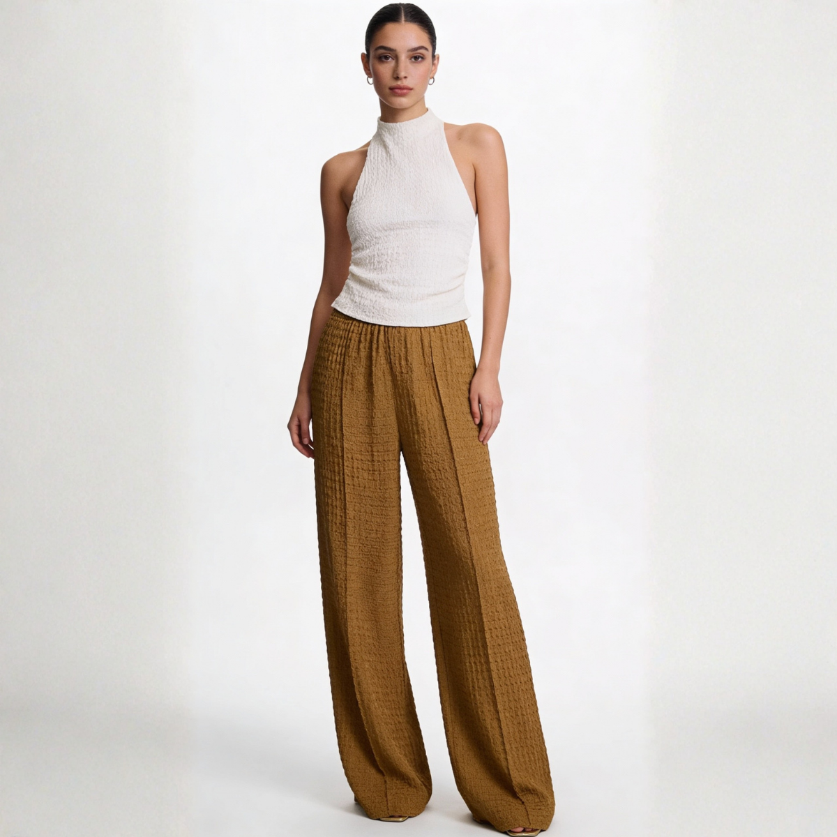 Bare Whisper Halter Drape Outfit