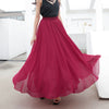 Graceful Flow High Waist Chiffon Maxi Skirt