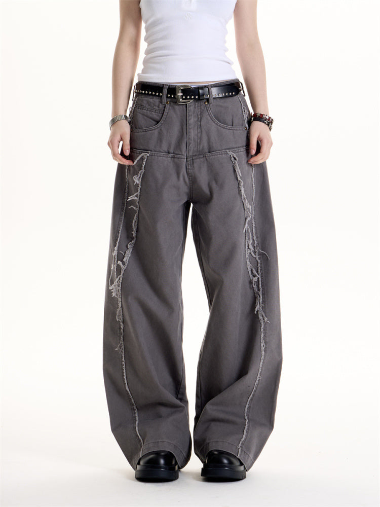 Raw Edge Attitude Wide Leg Pants