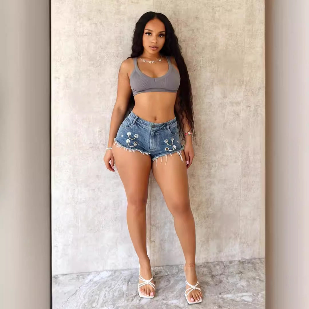 Verspielte Jeansshorts 