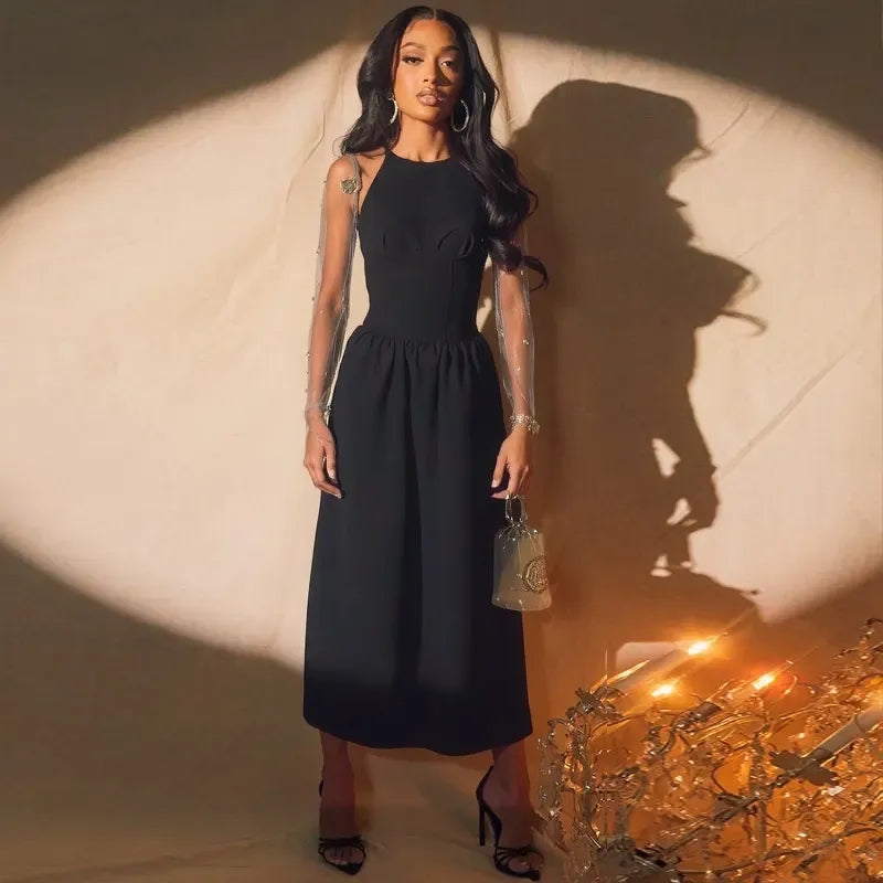 Robe fendue dos nu Lola