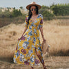 Floral V-Neck Summer Beach Dress – Lightweight & Stylish Women’s Fashion