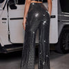 Night Luxe Sequin Wide-Leg Pants.