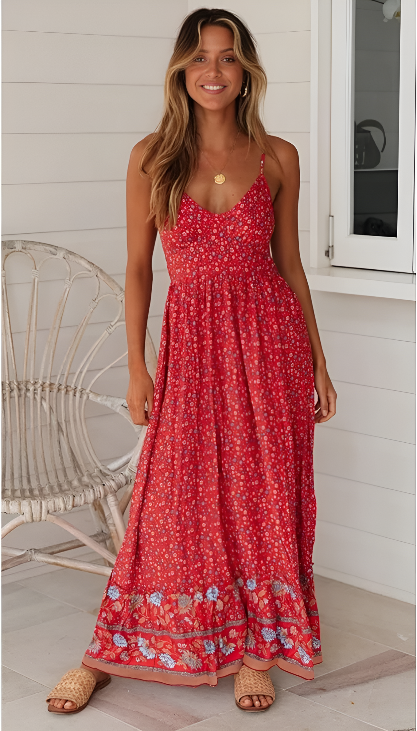 Summer Times Printed Maxi Cami Dress