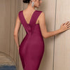 Sculpted Elegance V-Neck Bandage Dress