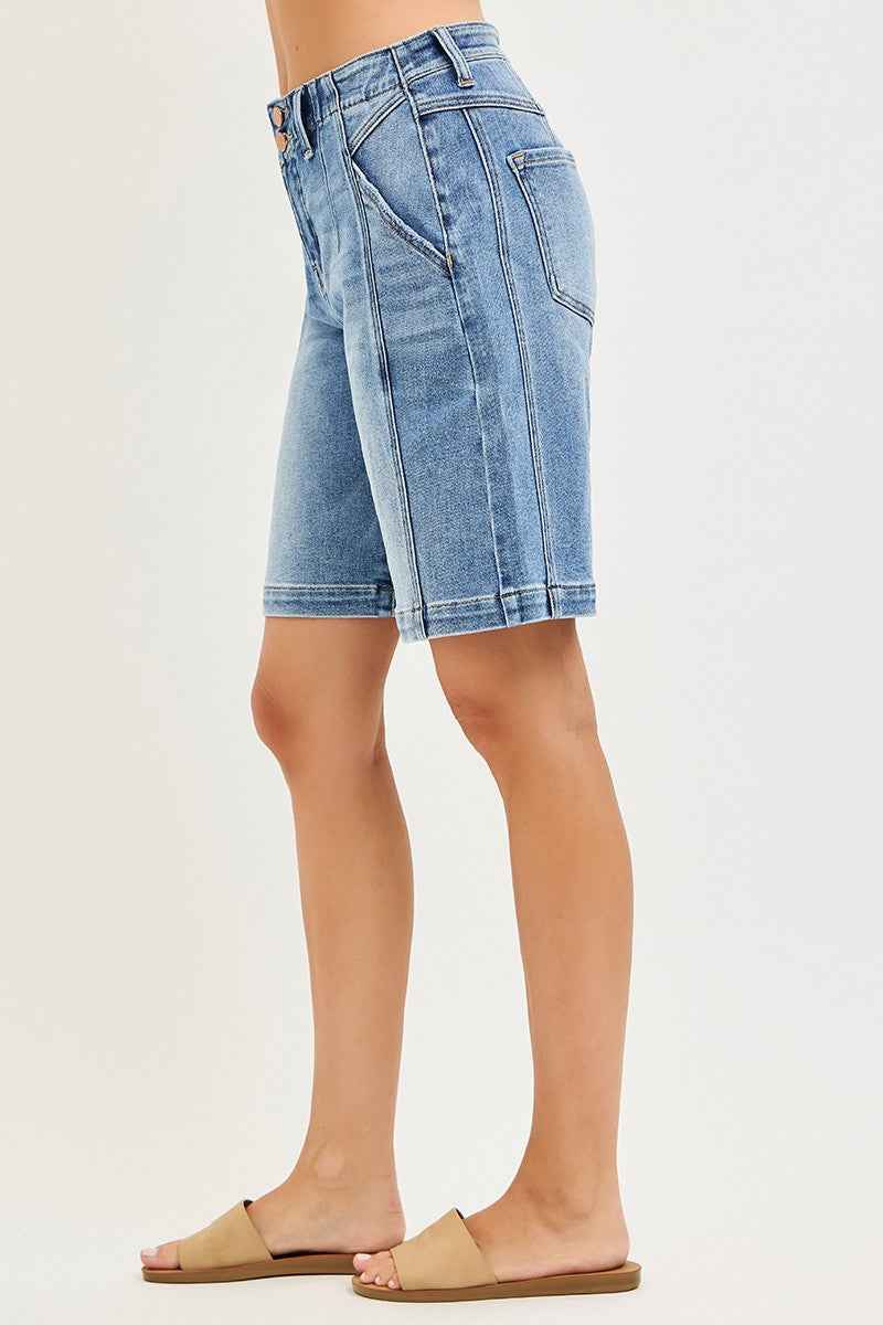 RISEN 2-Button Slouchy Jorts with Pockets
