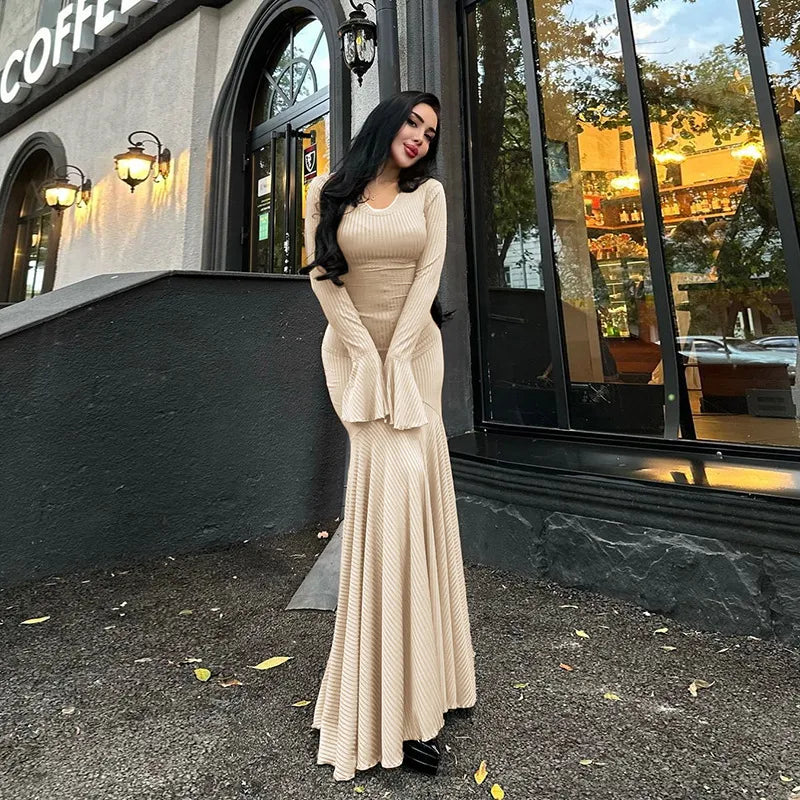 Robe écharpe en tricot confortable