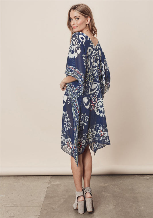 Seashell Drift Breeze Midi Dress