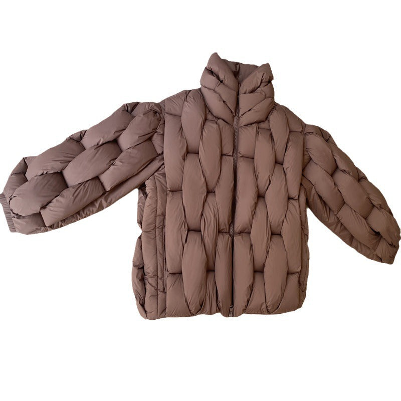 Woven Twisted Down Cotton-padded Jacket