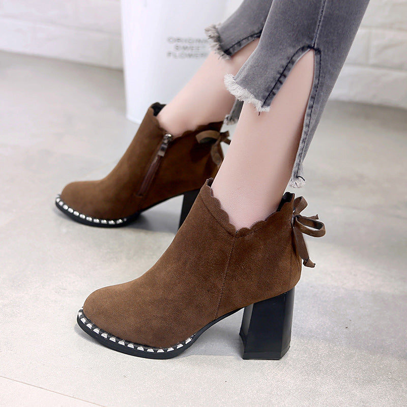 Bow Martin Heel Boots"