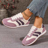 Striped Lace-Up Casual Sneakers