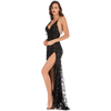 Paillettenkleid mit Fransen und hohem Beinausschnitt, Modell Midnight Sway
