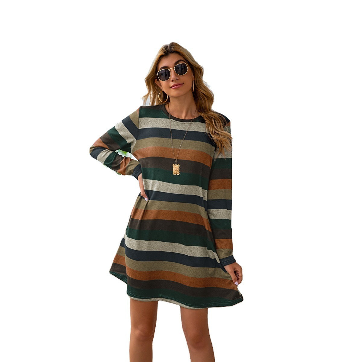 Robe midi rayée City Breeze