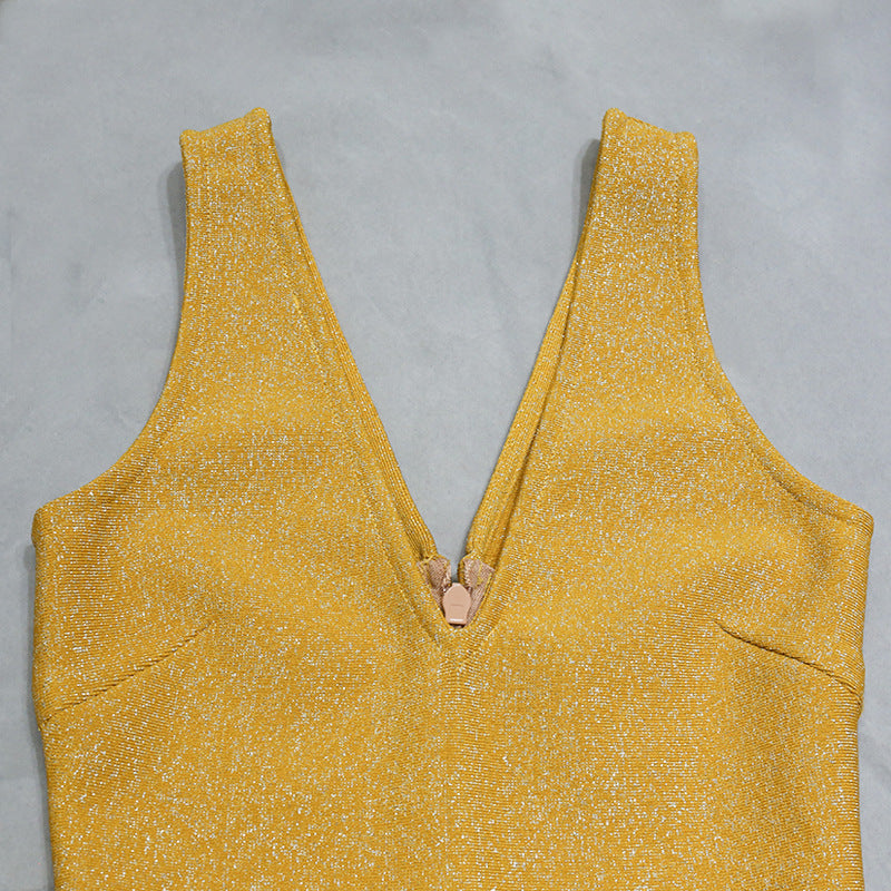 Celestial Gold Fringe Jumpsuit