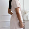Short Sleeve Tie Waist Mini Dress