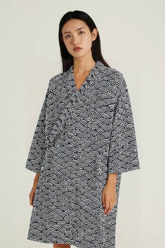 Easy Mood Kimono Robe – Coastal Wave Edition