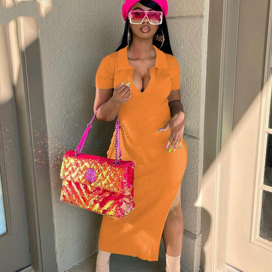 Robe moulante chic à rayures Sorbae