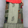 POL Printed Patchwork Embroidered Ruffled Skirt