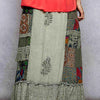 POL Printed Patchwork Embroidered Ruffled Skirt