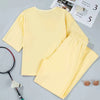Half Sleeve Top and Drawstring Pants Set