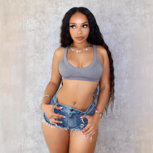 Playful Love Denim Shorts