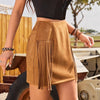 Out For A Ride Fringe Faux Suede  Skirt