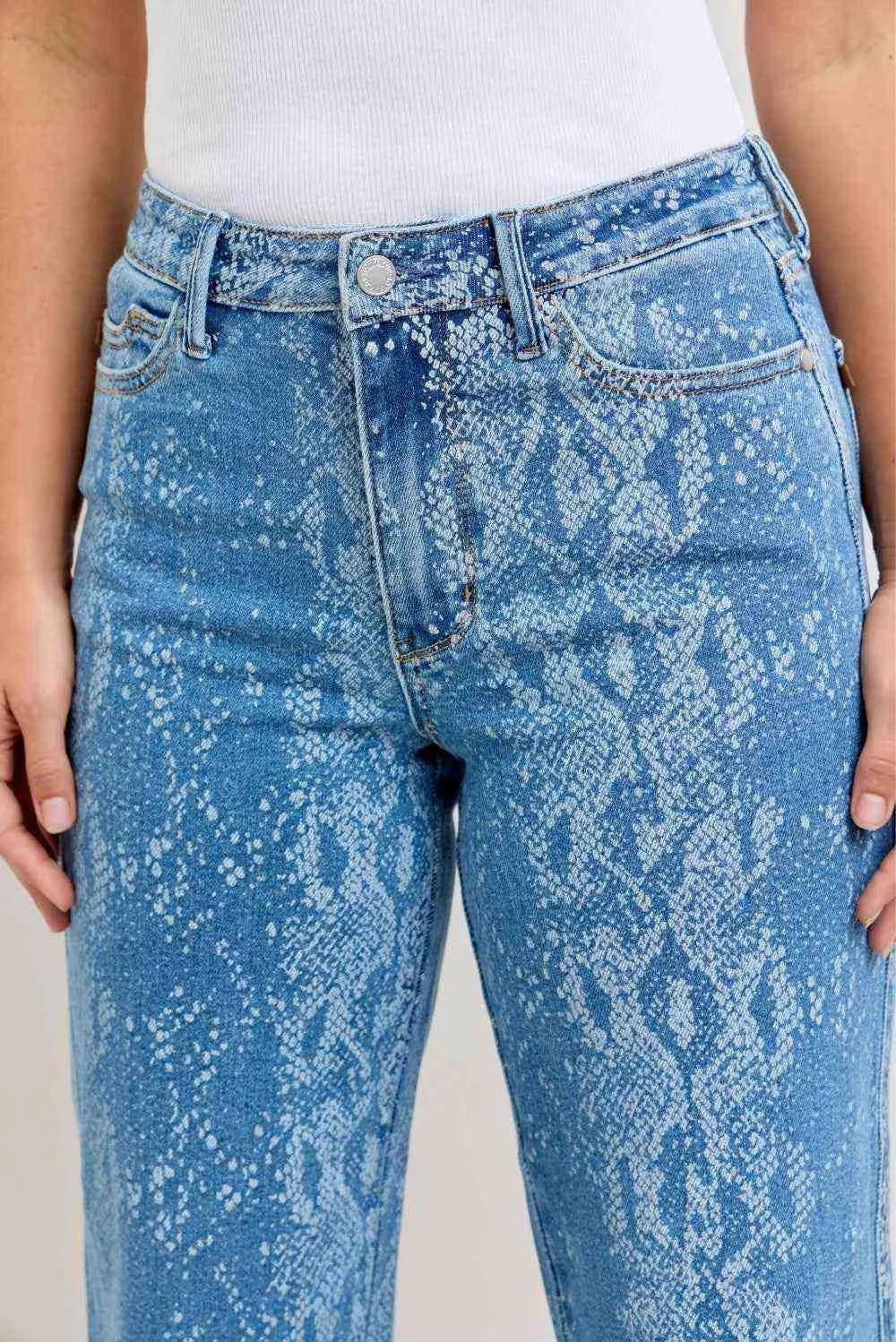 Judy Blue High Rise Ankle Wide Leg Jeans