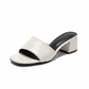 Midnight Luxe Croc Mule open Toe Block Heels