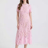 Sonata Pearl Neckline Midi Dress