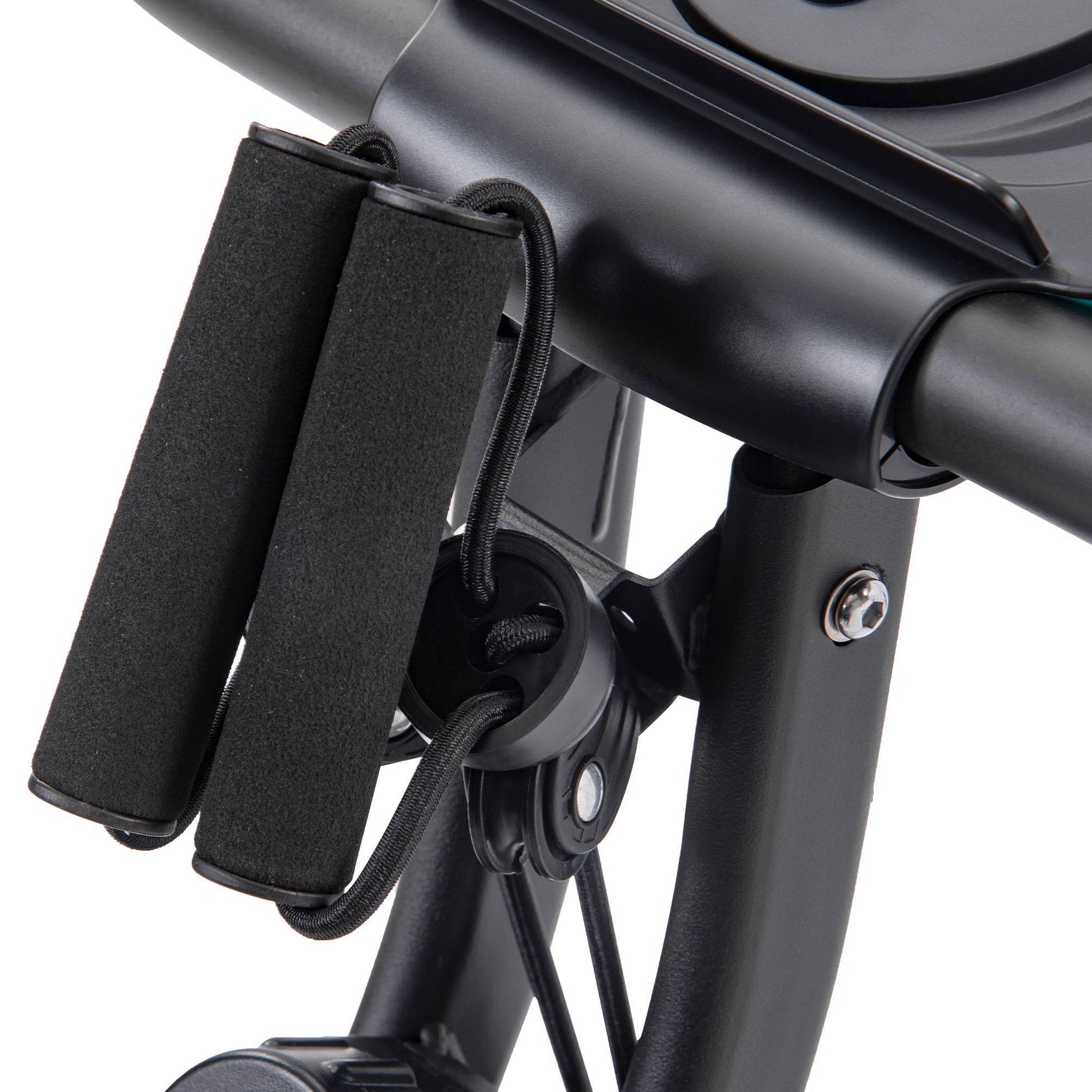 Klappbares Heimtrainer-Fahrrad mit Widerstandsbändern und LCD-Display 